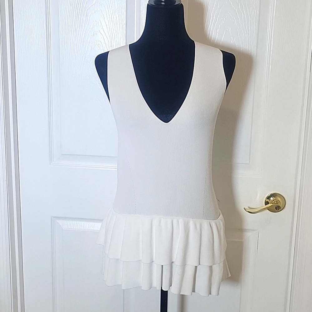 Lilly Pulitzer white sweater tunic top size Large